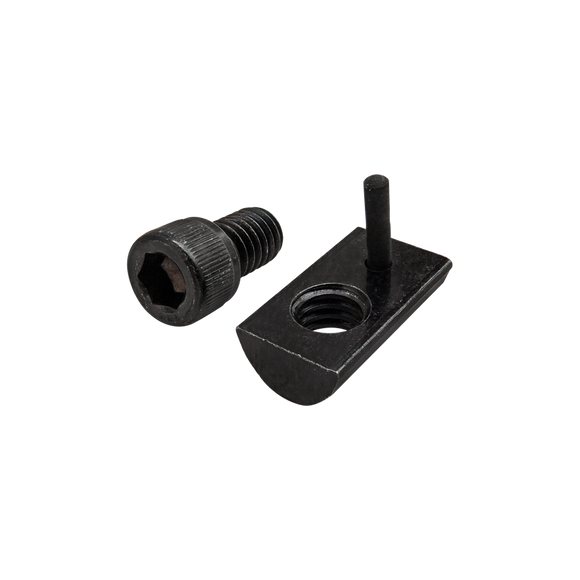 3452 -  Bolt Assembly: 5/16-18 x .500" Black SHCS and Roll-In T-Nut with Flex Handle - Black Zinc