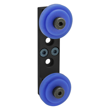 25-2753-BLACK -  25 Series Dual Roller Wheel Bracket Assembly