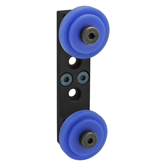25-2753-BLACK -  25 Series Dual Roller Wheel Bracket Assembly