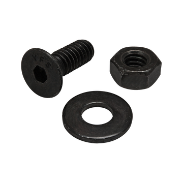 3417 -  Bolt Assembly: 1/4-20 x .750" Black FHSCS with Washer and Hex Nut - Black Zinc