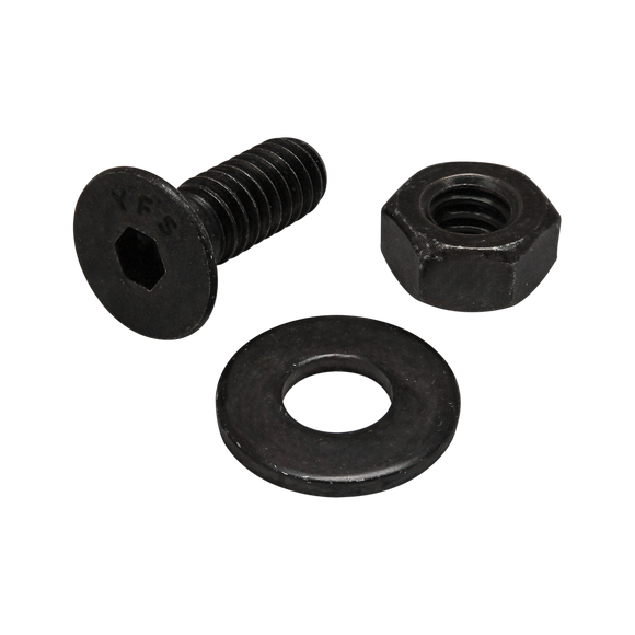 3417 -  Bolt Assembly: 1/4-20 x .750" Black FHSCS with Washer and Hex Nut - Black Zinc