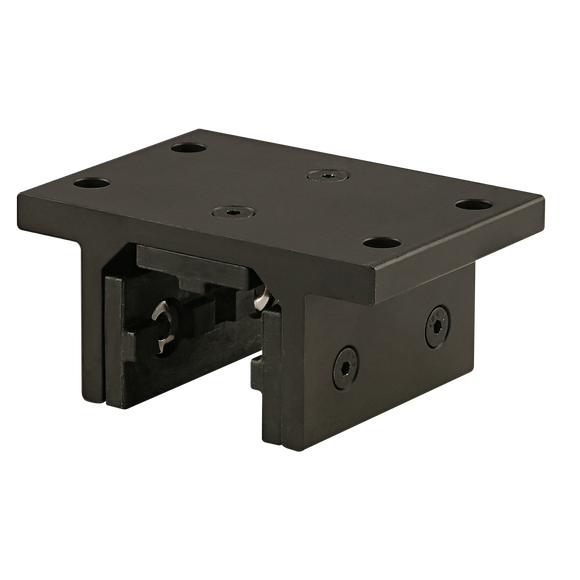 40-6835-BLACK -  40 Series 3 Slot Mount - Double Flange Short High-Cycle Linear Bearing