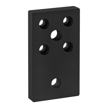 2171-BLACK -  10 Series 6 Hole - Leveling Anchoring Base Plate with 1/2-13 Tap