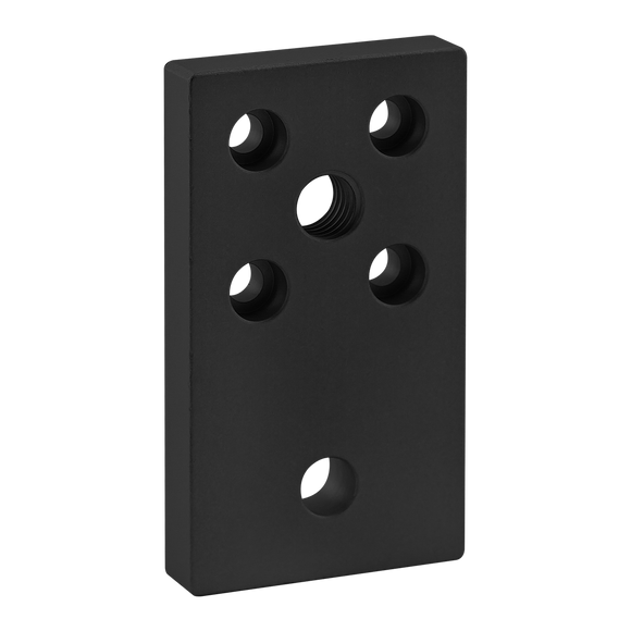 2171-BLACK -  10 Series 6 Hole - Leveling Anchoring Base Plate with 1/2-13 Tap