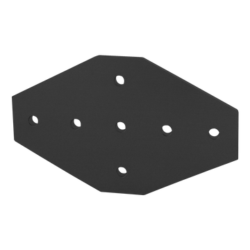 40-4335-BLACK -  40 Series 7 Hole - Cross Flat Plate