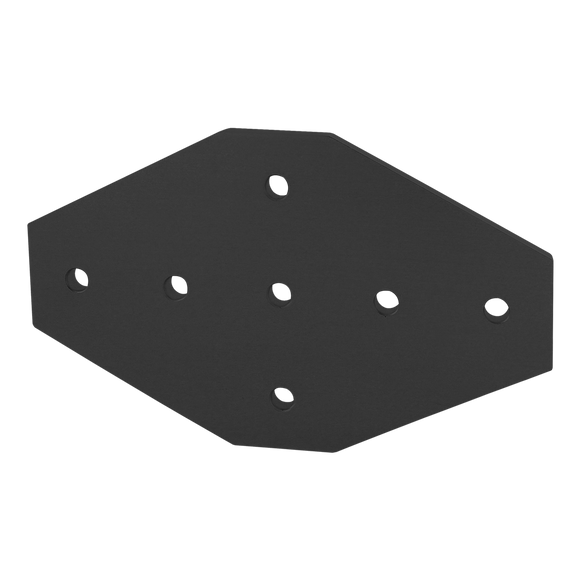 40-4335-BLACK -  40 Series 7 Hole - Cross Flat Plate