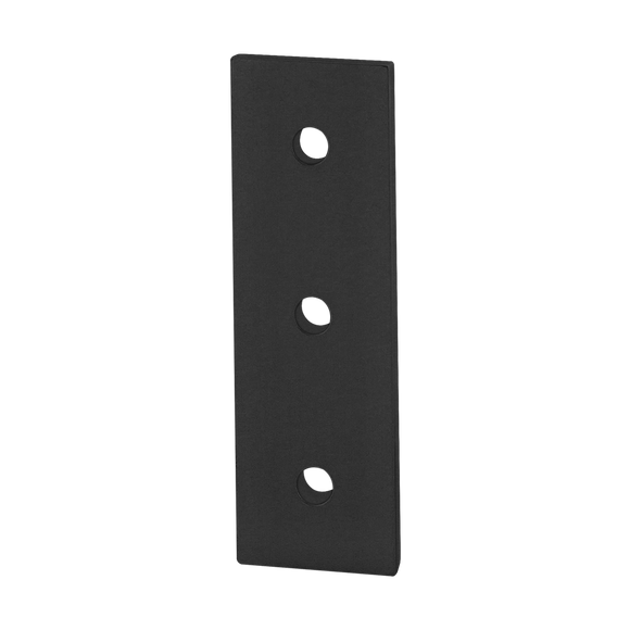 4306-BLACK -  15 Series &amp; Ready Tube 3 Hole - Straight Flat Plate