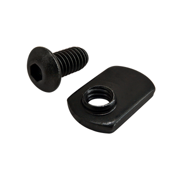 3461 -  Bolt Assembly: 5/16-18 x .625" Black BHSCS and Slide-In Economy T-Nut - Offset Thread - Black Zinc