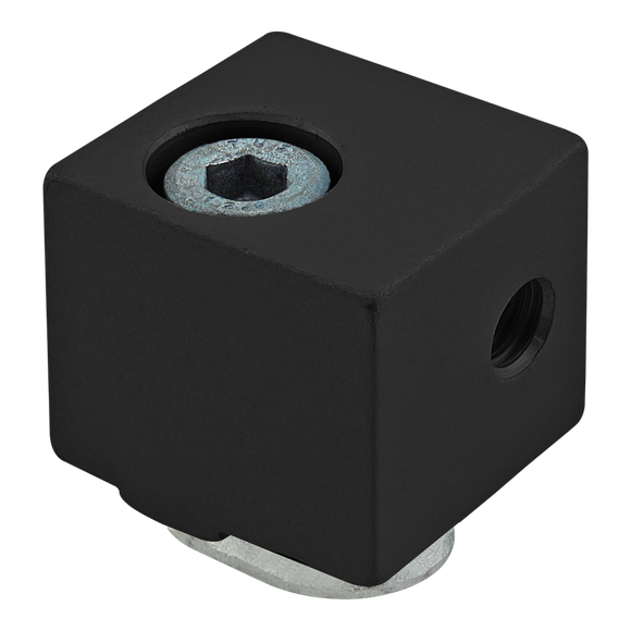 25-2427-BLACK -  25 Series Aluminum Panel Mount Block