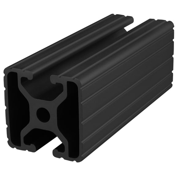 1504-120-BLACK-FB -  1.5" X 1.5" LITE BI-OPP T-SLOT EXT 120"BAR FULL BLACK ANODIZE