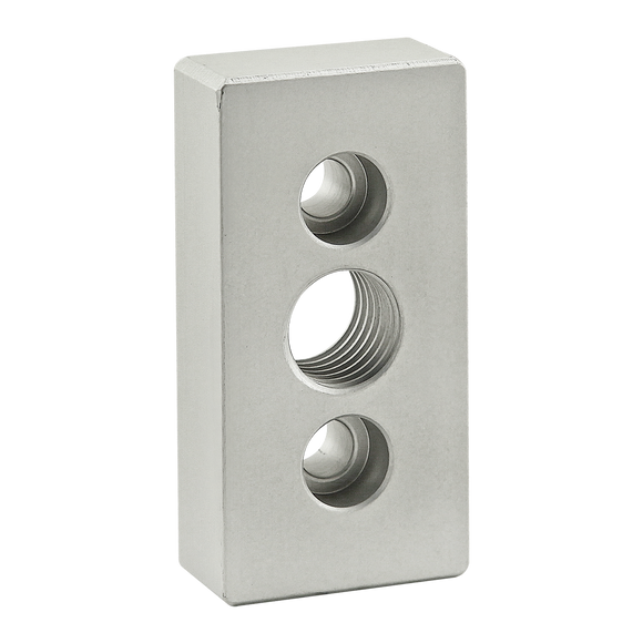 2365 -  15 Series 3 Hole - Center Tap Base Plate - 1.50" x 3.00" with 3/4-10 Tap