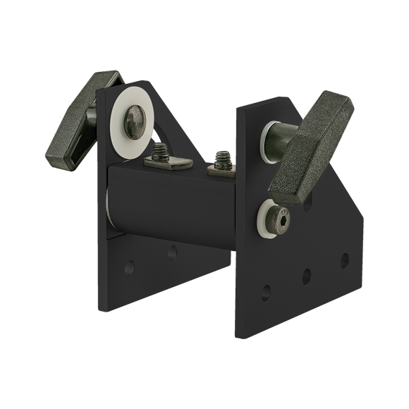 4131-BLACK -  10 Series 90 Degree Wide Double Pivot Bracket Assembly with "T" Handles