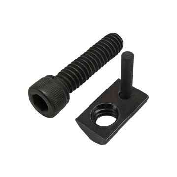 75-3819 -  Bolt Assembly: 1/4-20 x 1.000" Black SHCS with Roll-In T-Nut with Flex Handle - Black Zinc