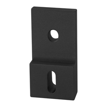 4522-BLACK -  10 to 15 Series 2 Hole - Straight Slotted Transition Flat Plate with Flush Offset