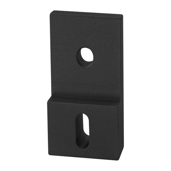 4522-BLACK -  10 to 15 Series 2 Hole - Straight Slotted Transition Flat Plate with Flush Offset