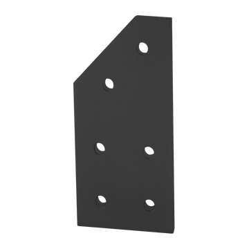 4345-BLACK -  15 Series 6 Hole - 45 Degree Angled Flat Plate