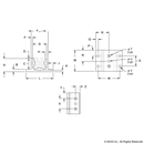 6425 - 10 Series 3 Slot Mount - Double Flange Short Standard Linear Bearing w/ Brake Holes-2