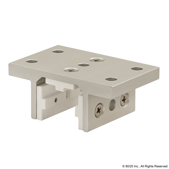 6425 - 10 Series 3 Slot Mount - Double Flange Short Standard Linear Bearing w/ Brake Holes