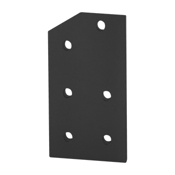 4330-BLACK -  15 Series 6 Hole - 30 Degree Angled Flat Plate