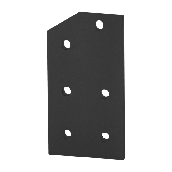4330-BLACK -  15 Series 6 Hole - 30 Degree Angled Flat Plate