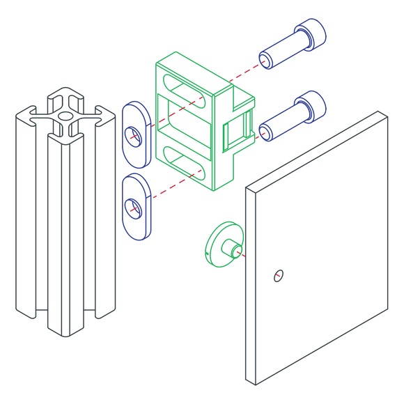 65-4486 - 25 & 40 Series Nylon Magnetic Door Catch