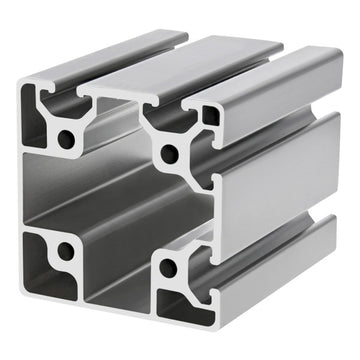 40-8084-LITE-6.05M -  80mm X 80mm Lite T-slotted Profile - Four Adjacent Open T-slots - 6.05M Anodize Bar