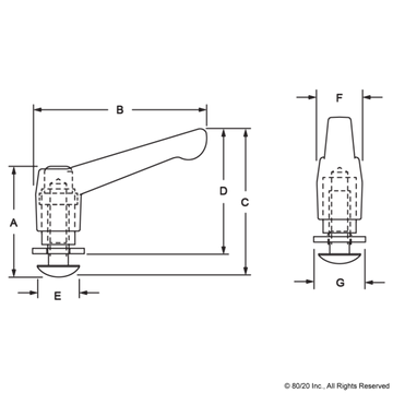 6800 - 15 Series "L" Handle Linear Bearing Brake Kit - 0