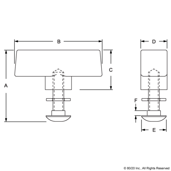 6801 - 15 Series “T” Handle Linear Bearing Brake Kit