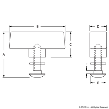 6801 - 15 Series “T” Handle Linear Bearing Brake Kit - 0