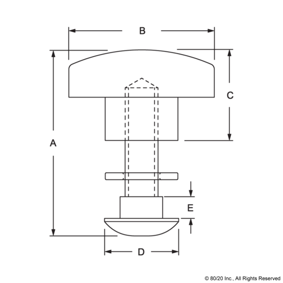 6802 - 15 Series Star Handle Linear Bearing Brake Kit