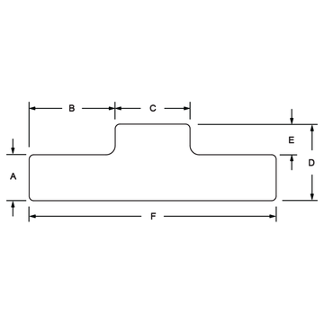 6810 - 15 Series Single-Keyed Standard Bearing Pad Profile - 0