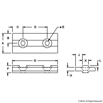 6892 - 15 Series Double-Keyed UniBearing™ Pad - 0