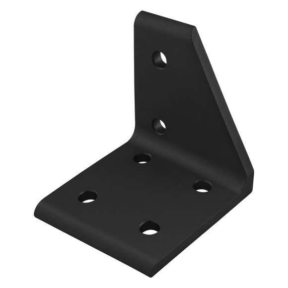 4309-BLACK -  15 Series 6 Hole - Left Aligned Inside Corner Bracket