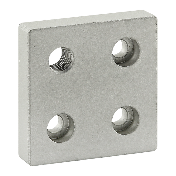 25-2142 -  25 Series 4 Hole - Offset Tap Base Plate: 50mm x 50mm with M10 Corner Tap