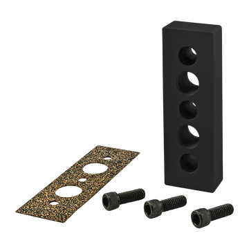 2162-BLACK -  15 Series 5-Hole Rectangular Pressure Manifold Feed Plate