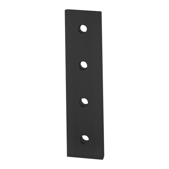 4305-BLACK -  15 Series &amp; Ready Tube 4 Hole - Straight Flat Plate