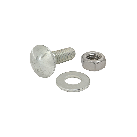 3737 -  Bolt Assembly: 5/16-18 x 1.000" Bright Slide-In Economy T-Slot Stud with Washer and Hex Nut - Bright Zinc