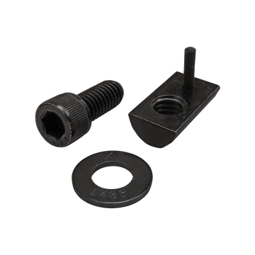 3468 -  Bolt Assembly: 5/16-18 x .750" Black SHCS with Washer and Roll-In T-Nut with Flex Handle - Black Zinc