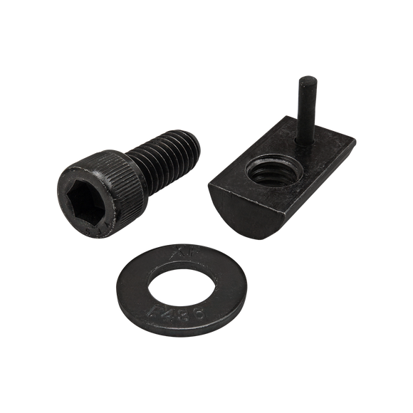 3468 -  Bolt Assembly: 5/16-18 x .750" Black SHCS with Washer and Roll-In T-Nut with Flex Handle - Black Zinc