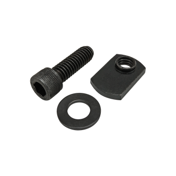 75-3850 -  Bolt Assembly: 5/16-18 x 1.000" Black SHCS with Washer and Slide-In Economy T-Nut - Offset Thread - Black Zinc