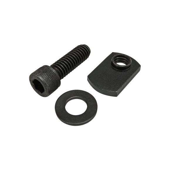 75-3850 -  Bolt Assembly: 5/16-18 x 1.000" Black SHCS with Washer and Slide-In Economy T-Nut - Offset Thread - Black Zinc