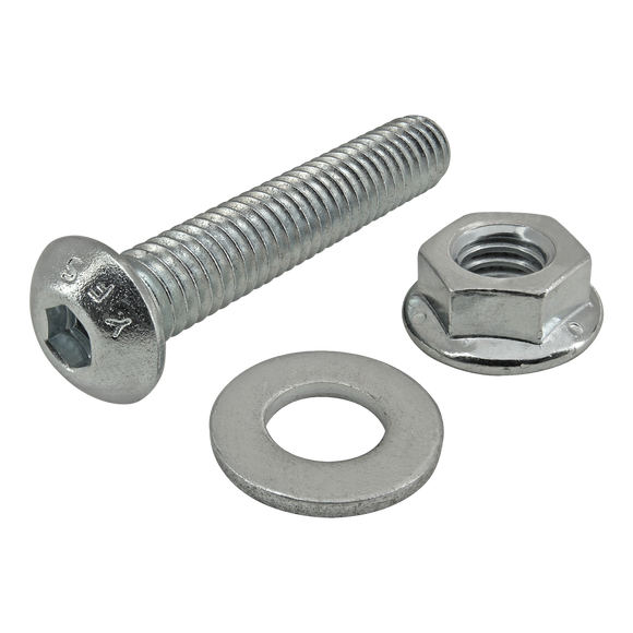 3971 -  Bolt Assembly: 5/16-18 x 1.750" Bright BHSCS with Washer and Flanged Hex Nut - Bright Zinc