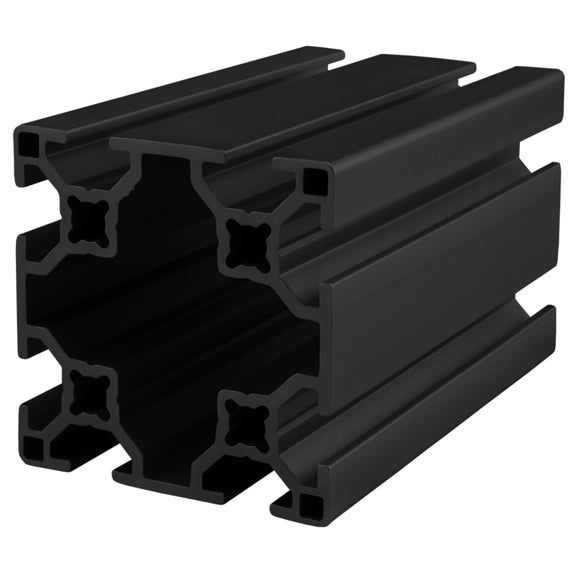 30-6060-3M-BLACK-FB -  60mm X 60mm T-SLOT EXTRUSION 3M BAR FULLBLACK ANODIZE