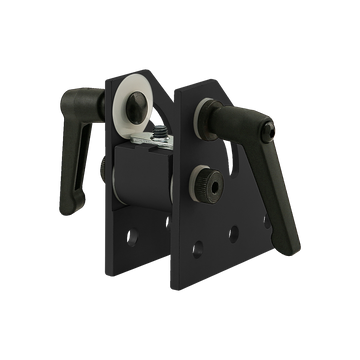 25-4116-BLACK -  25 Series 90 Degree Double Pivot Bracket Assembly with "L" Handles