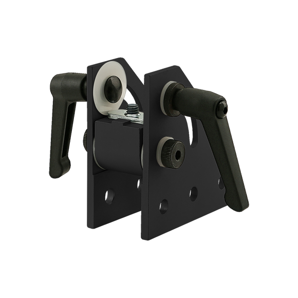 25-4116-BLACK -  25 Series 90 Degree Double Pivot Bracket Assembly with "L" Handles