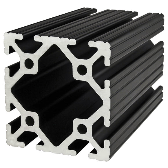 3030-BLACK-242 -  3" X 3" T-SLOT EXT 242" BAR BLACK ANODIZE