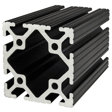 3030-BLACK-120 -  3" X 3" T-SLOTTED EXTRUSION 120" BAR BLACK ANODIZE