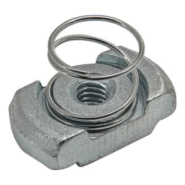 13106 -  M4 Slide-in T-Nut with Holding Spring