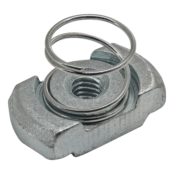 13106 -  M4 Slide-in T-Nut with Holding Spring
