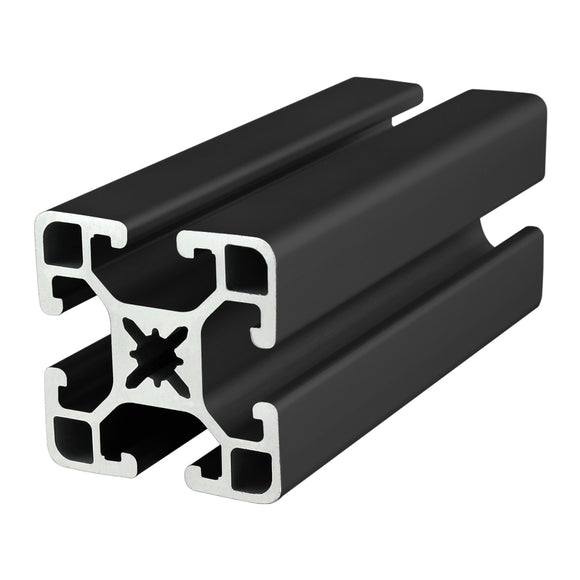 40-4040-UL-BLACK-3M -  40mm X 40mm ULTRA LITET-SLOTTED EXT BLACK ANODIZE